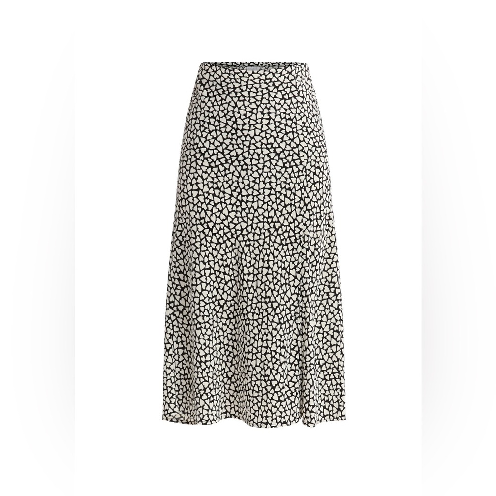 Women’s Time and Tru Black and White Midi Skirt